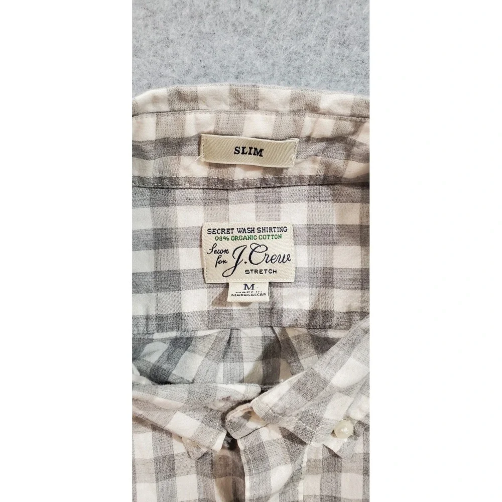 J.CREW‎ Men's Slim Stretch Long Sleeve Casual Shirt, Plaid, Size M